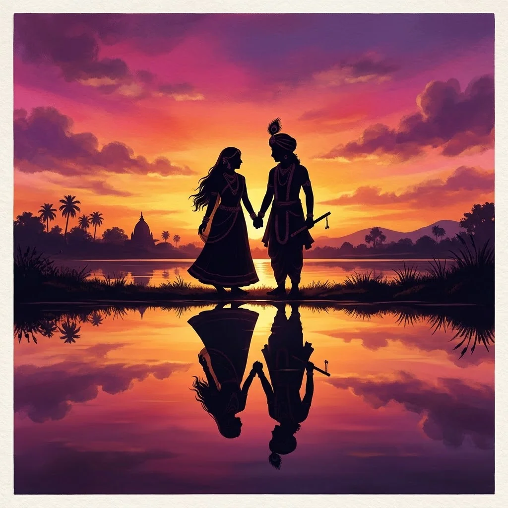 love stylish Radha Krishna DP