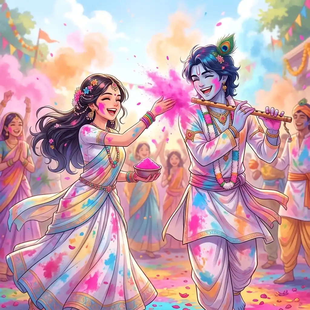 love stylish Radha Krishna DP