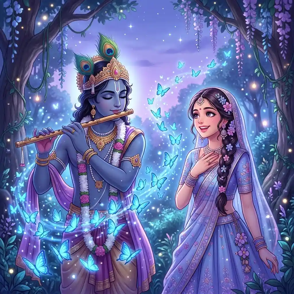 love stylish Radha Krishna DP