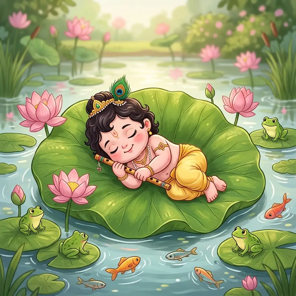 Cute Krishna DP for WhatsApp