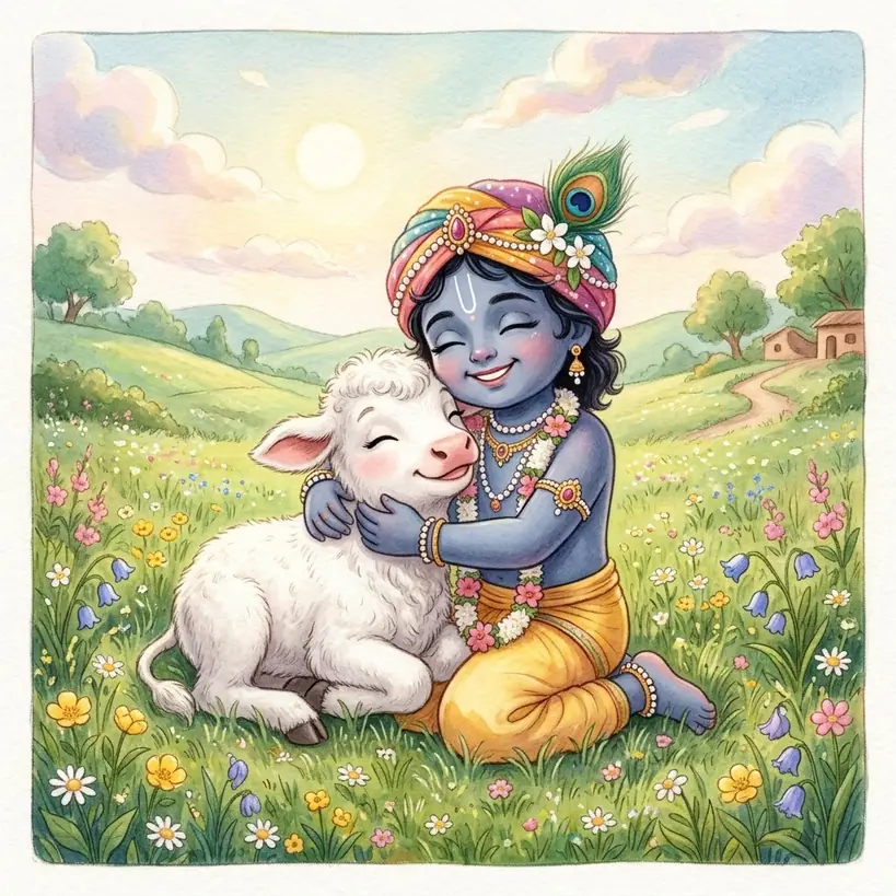 Cute Krishna DP for WhatsApp