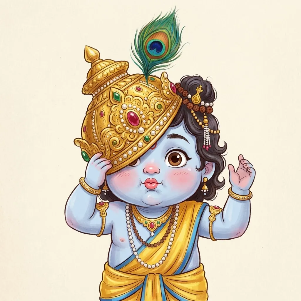 Cute Krishna DP for WhatsApp