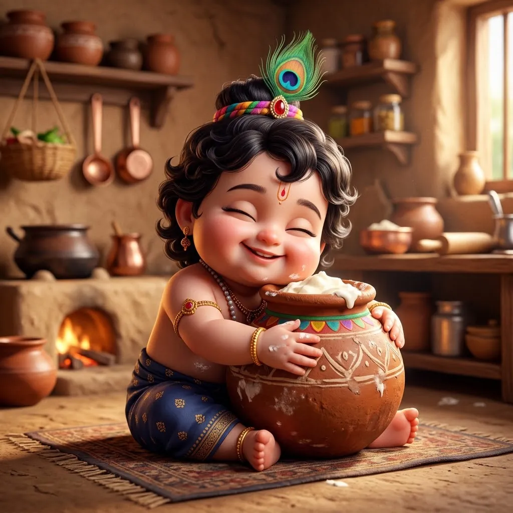 Cute Krishna DP for WhatsApp