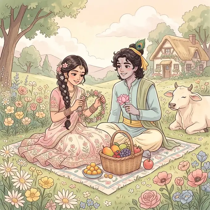 Radha Krishna Instagram DP stylish