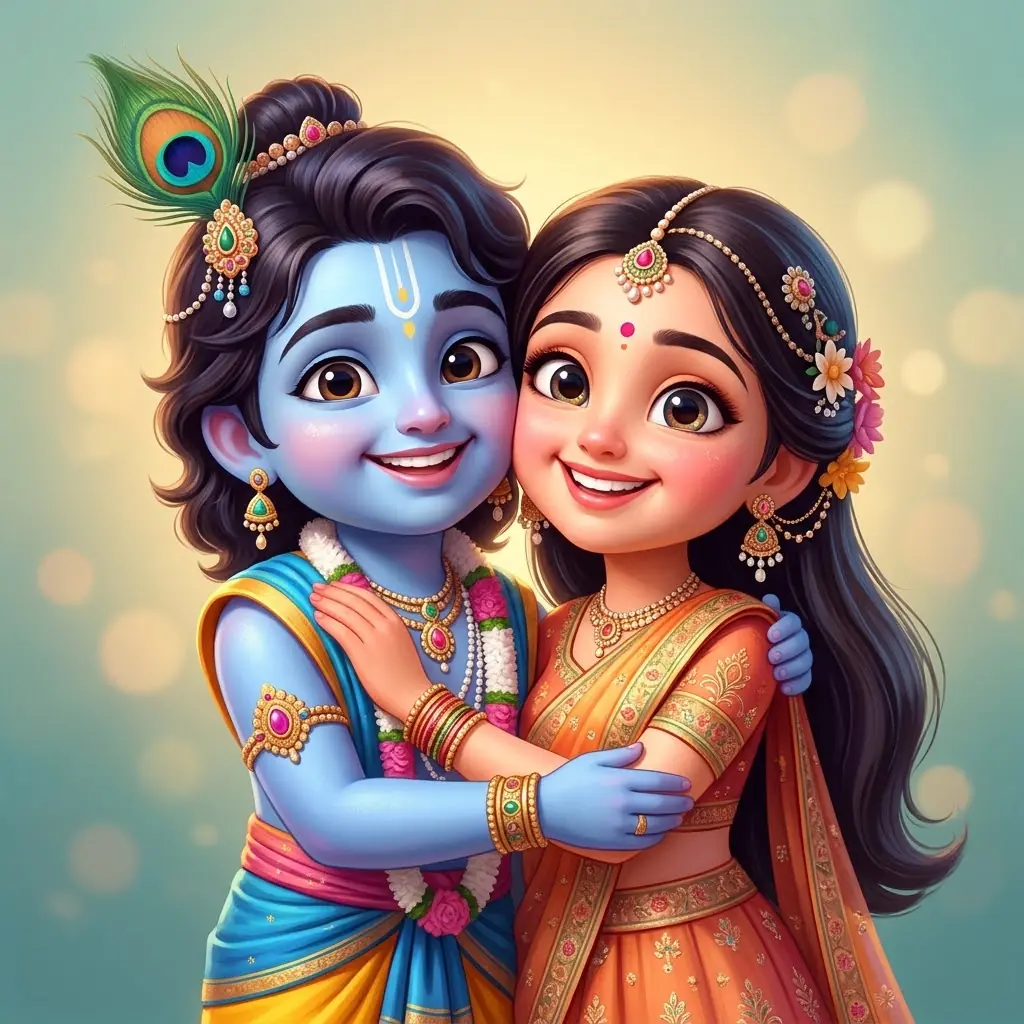 profile radha krishna dp