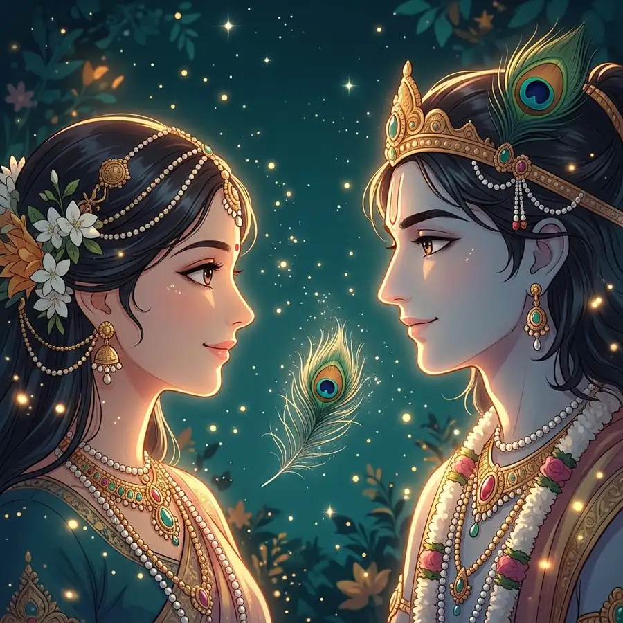 profile radha krishna dp
