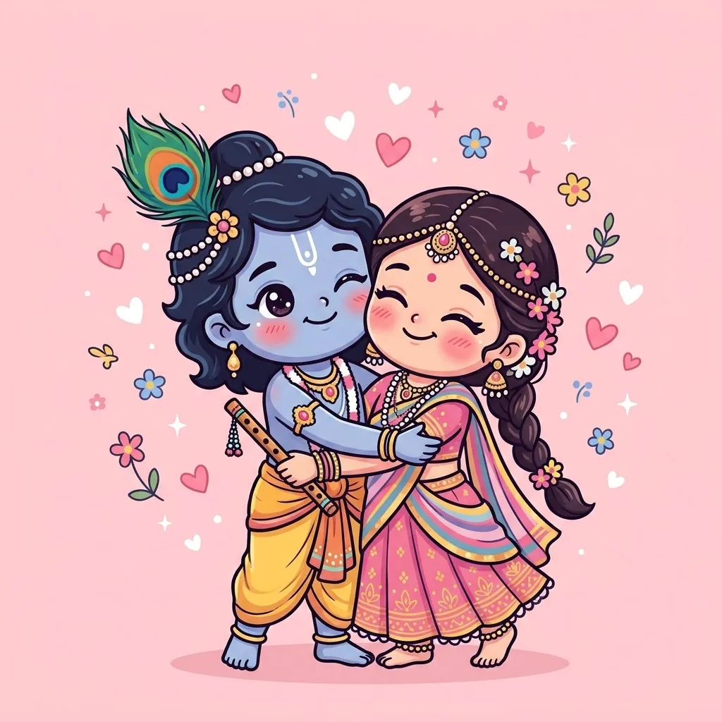 profile radha krishna dp