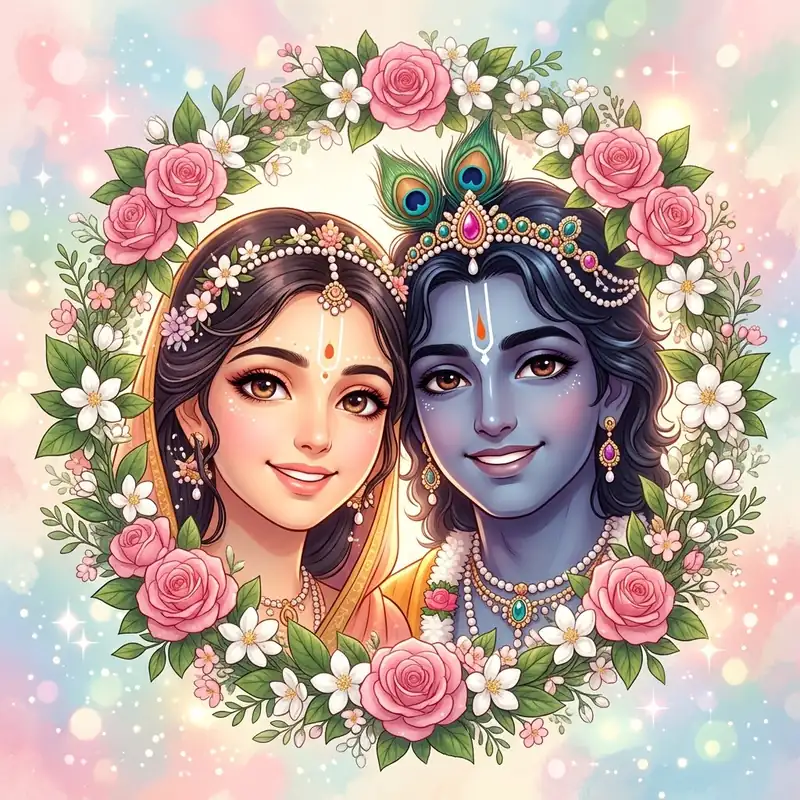 profile radha krishna dp