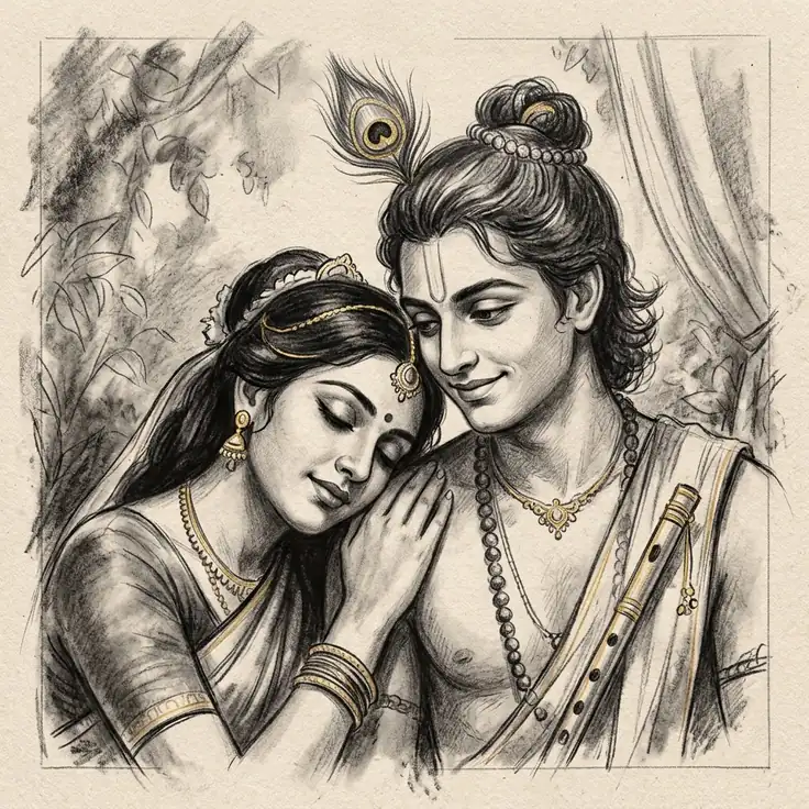 profile radha krishna dp